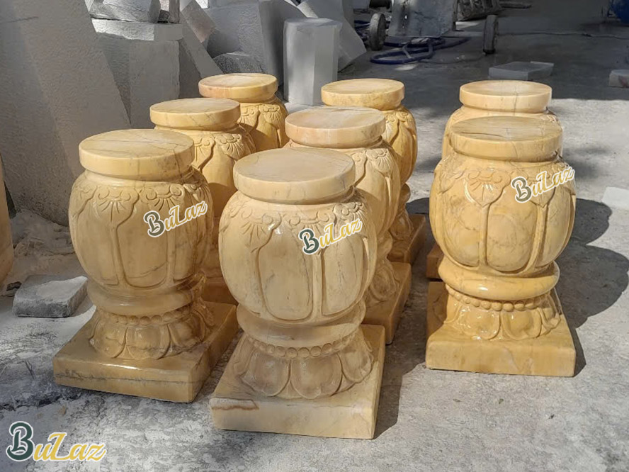 Đá kê chân cột nhà gỗ bằng đá cà rốt