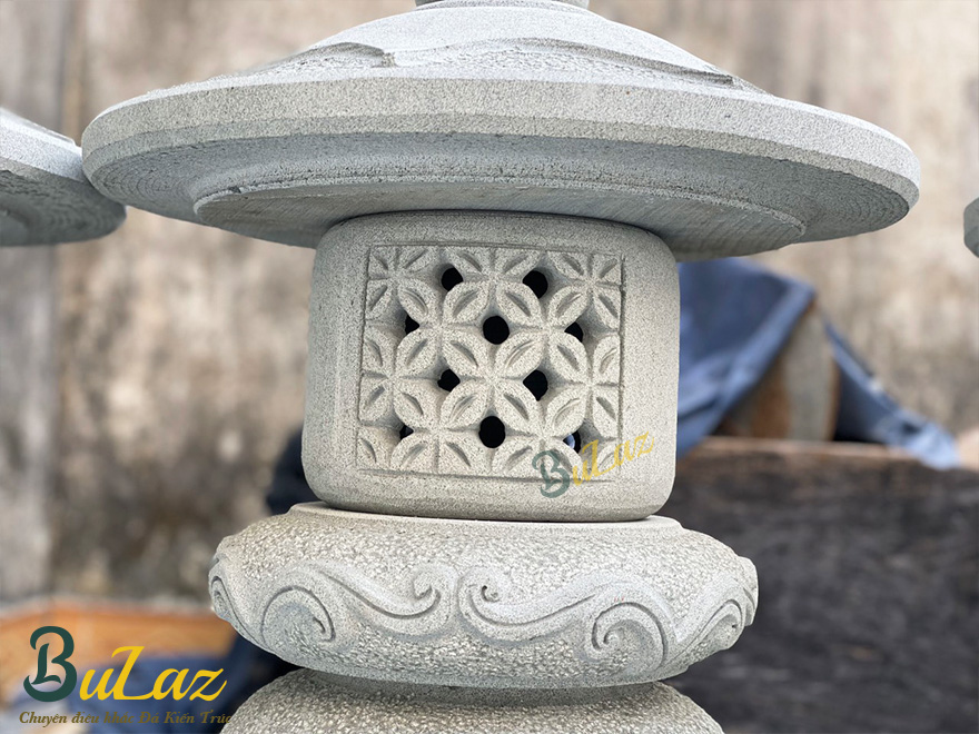 Đèn đá sân vườn Sa Thạch dạng tròn