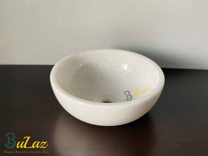 Lavabo đá cẩm thạch trắng