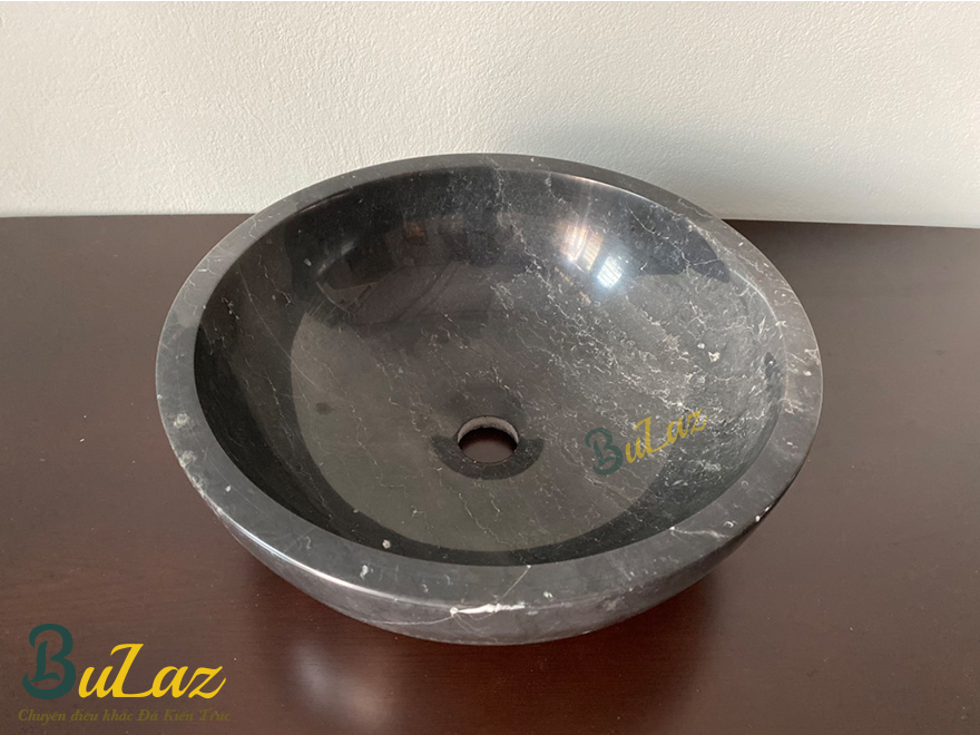 Lavabo đá cẩm thạch đen tuyền 